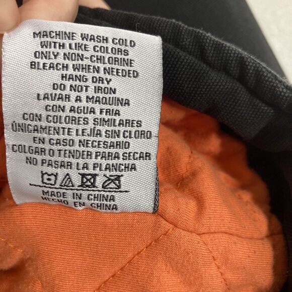 HUF Barlow Jacket  Mens S Black Corduroy Collar Quilted Lined Worldwide Zip Up - Picture 15 of 16